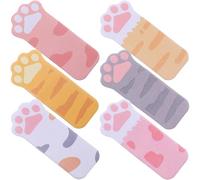Milisten 6 Sets of Paw Shaped Adhesive Note Pads Multi-function Memo Pads Removable Adhesive Portable Paper Sticky Tabs for Home and Shop Use