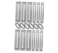 Milisten 6 Sets Stainless Steel Guitar Fret Protectors with Rubber Bands Fingerboard Guards for Luthier Repairing Tools Fretboard Maintenance Kit for Bass and Electric Guitars
