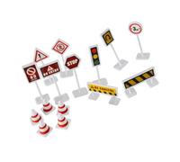 Milisten 6 Sets Traffic Sign for Educational Traffic Indicators Simulation Road Signs for Imaginative Play Lightweight Kindergarten Teaching Aids