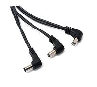 Milisten 6-way Right Angle Daisy Chain Cable Cord Power Supply Splitter Adapter for Guitar Effect Pedals, 1-to-6 Output Cable Cord Suitable for Electric Guitar Pedal Power