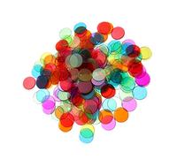 Milisten 600pcs Bingo Chips Learning Counters for Math Games Markers Mixed Colors Blue Red Yellow Green Purple Orange for Counting and Teaching