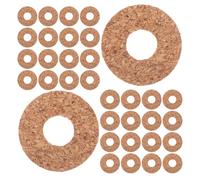 Milisten 60pcs Cork Anti-slip Guitar Pick Grips Pads 19mm Thin Self-adhesive Pick Accessories for Acoustic and Electric Guitar Players with Sweaty Hands