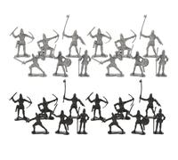 Milisten 60Pcs Roman Soldiers & Medieval Knights Figures Black Silver | 1:32 Ancient Army Men Action Figures, Black & Silver, Slightly Flexible Plastic, Stands up Fine, Perfect for Acrylic Painting