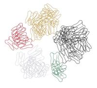 Milisten 60pcs Tooth-Shaped Paper Clips in Assorted Colours Metal Mini Clips for Business Card Holding and Bookmarking for School and Office Document Organizing Random Color