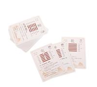 Milisten 64pcs I Ching Card Pack with Complete Guide for Beginners Intricately Designed Ancient Chinese Divination Cards for Meditation Fortune Telling and Spiritual Insight