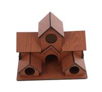 Milisten 6Hole Wooden Bird House for Outdoors Weather Resistant Birdhouse Easy Installation Stylish Garden Decor for Bird Watching Enhancing Wildlife Diversity Your