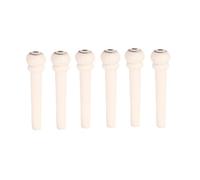 Milisten 6pcs Acoustic Guitar Bridge Pins with Green Shell Dot Brass Circle Ivory Bone Guitar Pegs for Enhanced Sound Quality and Easy Installation