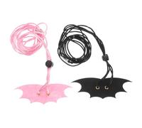 Milisten 6pcs Adjustable Small Animal Leash Bat Wing for Hamsters Guinea Pigs and Squirrels and Black Comfortable and Soft Design for Outdoor Walking