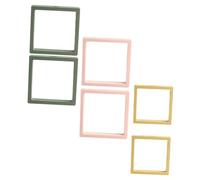 Milisten 6pcs Anti-oxidation Pe Film Jewelry Storage Box Set with Floating Thin Film - 7x7cm 9x9cm Multi-color Organizer for Earrings, Necklaces, and Rings Display