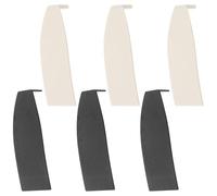 Milisten 6pcs Bass Bow Plastic Cushion Tips Set, Black and White Bow Accessories for Upright Bass Repair and Protection, Musical Instrument Parts for Stringed Instruments