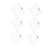 Milisten 6pcs Birdcage Door Replacement Spring Hooks Abs Plastic Easy Installation Replaceable White Accessories for Pet Birds and Birdcages