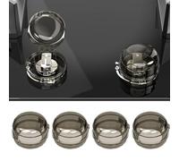 Milisten 6pcs Black PC Stove Knob Covers for Oven and Gas Stove, Child Safety Protection Locks to Prevent Fire and Keep Children Or Pets Safe in Kitchen