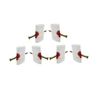 Milisten 6pcs Bloody Nail Through Finger Prank Reusable Trick Finger Nail Props for Halloween April Fool's Day Party Decorations Safe Funny for Stage and Gatherings