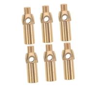 Milisten 6pcs Brass Gas Nozzles for Bbq Grills Camping Stoves Gas Burners Cylinder Tanks Connection