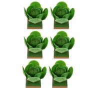 Milisten 6Pcs Cabbage Models for DIY Landscape Decor Realistic Veg Playthings for Sand Table Office and Flower Pot Decoration