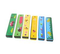 Milisten 6Pcs Cartoon Harmonica Music Instruments for Beginner Harmonica Lightweight Portable Mouth Organ Musical for Yellow Butterfly Yellow Ladybug Blue Fish Green Snail Green Car