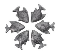Milisten 6pcs Cast Iron Fish Cooking Tool for Natural Iron Boost, Iron-rich Diet Aid for Vegans Athletes and Pregnancy, Reusable Anemia Prevention Kitchen Utensil