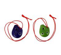 Milisten 6pcs Ceramic Ocarina with Lanyard Alto c Ocarina Musical Instrument for Beginners and Home Decoration