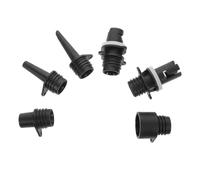 Milisten 6pcs Compact Electric Air Pump Adapters for Inflatable Boats and Air Beds Plastic Valve Connectors for Kayak Sup Camping and Beach Trips Versatile Replacement for Multiple