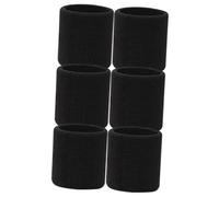 Milisten 6Pcs Elastic Sports Wristbands Breathable Sweatbands for Athletic Use Wrist Brace Suitable for Running Cycling Gym Fitness Black