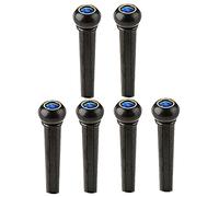 Milisten 6pcs Guitar Plastic Bridge Pins Blue Cat Eye Guitar String Fixing Pins Replacement Set for Acoustic Bridge Accessories Gl81