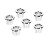 Milisten 6pcs Guitar String Mounting Ferrules Tuner Machine Heads Through Body Mounts String Caps for Electric Guitar Replacement Repair Parts Silver