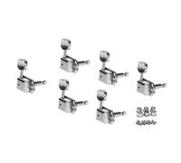 Milisten 6PCS Guitar Tuning Pegs 3R3L Vintage Style Machine Heads Chrome Concave Knobs for Electric Guitar Metal Body String Fixing Replacement (Silver)