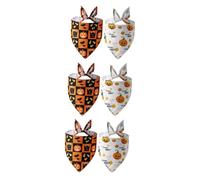 Milisten 6pcs Halloween Dog Scarves Washable Pet Bandanas Pumpkin Design Stylish Pet Accessories for Halloween for Evening Walks and Drooling