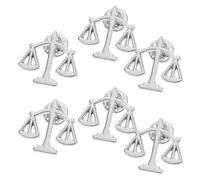 Milisten 6pcs Justice Scales Brooch Lapel Pins for Men Metal Lawyer Collar Badges Sturdy Suit Accessories for Jackets Shirts Sweaters Symbolizing Fairness and Legal Integrity