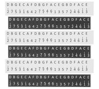 Milisten 6pcs Kalimba Stickers Keys Note Labels for Beginners Thumb Piano Scale Decals Removable Piano Key Practice Musical Instrument