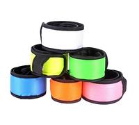 Milisten 6pcs Led Slap Band Neon Beads Glow Bracelets Illuminated Wristband for Night Running Festival Toys for Boys and Girls