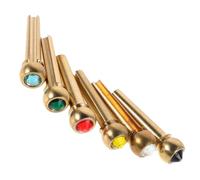 Milisten 6pcs Metal Guitar Bridge Pins Acoustic Guitar Replacement Pegs for Effortless Maintenance Fit for Various Models Artistic Design Six Vibrant Colors