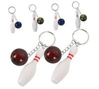 Milisten 6pcs Mini Bowling Pin Keychains Lightweight Sports Keyring Pendant for Bags Backpacks Purses Party Favors Red Green Blue Charm Accessories