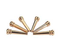 Milisten 6pcs Peg for Acoustic Guitar Bridge Pins Brass Material Includes Guitar End Pin String Replacement