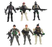 Milisten 6Pcs Plastic Soldier Figures for Realistic Military Models in Various Poses Educational Soldiers for Pretend Play and Parent Interaction Random Styles
