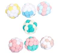 Milisten 6pcs Plush Ball Cat Toy Fuzzy Balls for Cats Interactive Toys Bell and Kittens