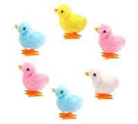 Milisten 6Pcs Plush Wind Up Chickens Fun Clockwork Jumping for Party Favors and Chick Plush for Playtime and Decoration