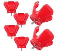 Milisten 6pcs Portable Golf Ball Retriever Red Manual Collector Tool Ergonomic Pick Up Sucker for Golfers Lightweight Compact Practical Accessory