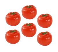 Milisten 6pcs PVC Artificial Cherry Tomato Props Realistic Decorative Fake Fruit for Home and Kitchen Decor for Photography and Simulations