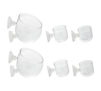 Milisten 6pcs Redworm Cup Aquarium Plant Holders Suction Cup Planters Aquatic Plant Pots Fish Tank Decor