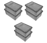 Milisten 6pcs Reptile Habitat Box Ventilation Transparent Breeding Enclosure for Spiders Turtles Frogs and Corn Snakes Feeding Container for Pets