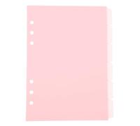 Milisten 6pcs Ring Binder Dividers Pink Plastic Insertable Binder Dividers with Tabs for School Season Decor for Hardcover Notebooks and Journals Pp Material with Colored Design