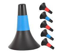 Milisten 6PCS Soccer Training Cones High Visibility Agility Markers for Outdoor Football Drills Plastic Speed and Footwork Equipment for Sports Practice
