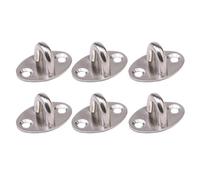 Milisten 6pcs Stainless Steel U-Shaped Fixed Ceiling Hooks Load-Bearing Storage Ring Hooks for Home Wall Mount Fan Pull Utility Small Size