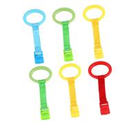 Milisten 6pcs Stand Up Pull Rings Crib Clips for Learning to Walk Sturdy and Safe Design Smooth Surface for Bed Support Tools