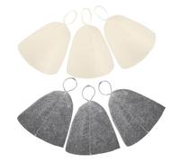 Milisten 6pcs Thick Felt Sauna Hats Water Absorbent Bathing Caps Lightweight Comfortable Sauna Caps for Men and Women Portable Swimming Outdoor Sports