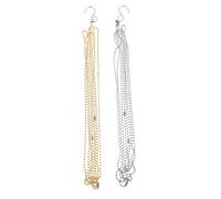 Milisten 6Pcs Volleyball Net Height Measurement Chains Silver and Gold Volleyball Net Setter Tool for Referee Equipment and Training for Court Setup