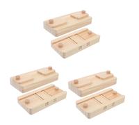 Milisten 6pcs Wooden Hamster Toy Treats Hiding Box for Small Pets Food Feeder for Hamsters Guinea Pigs Fun Activity Puzzle for
