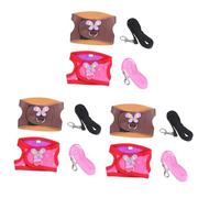 Milisten 6sets Small Animal Breathable Chest Belt for Outdoor Activities Hamster Traction Strap Stars for Walking and Jogging