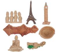 Milisten 7pcs Desktop Architecture Decor Simulated World Architecture Models Pvc Historical Style Home Ornament and Teaching Prop for Holiday and House Decoration